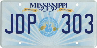 MS license plate JDP303