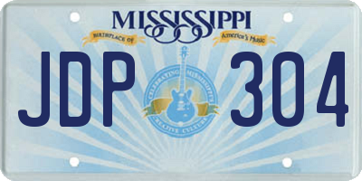 MS license plate JDP304