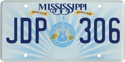 MS license plate JDP306