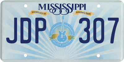 MS license plate JDP307