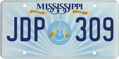 MS license plate JDP309