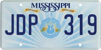 MS license plate JDP319