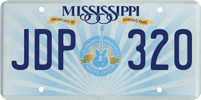 MS license plate JDP320