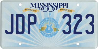 MS license plate JDP323