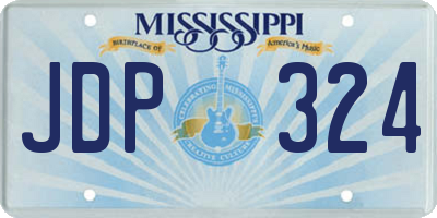 MS license plate JDP324