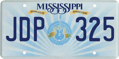 MS license plate JDP325