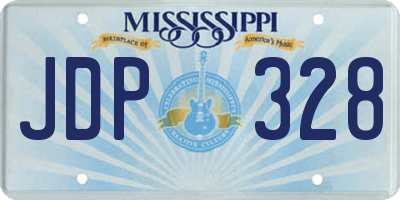 MS license plate JDP328