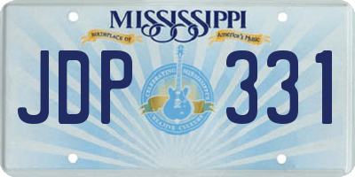 MS license plate JDP331