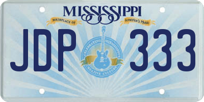 MS license plate JDP333