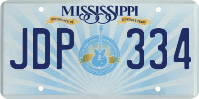 MS license plate JDP334
