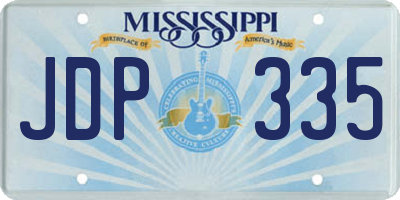 MS license plate JDP335