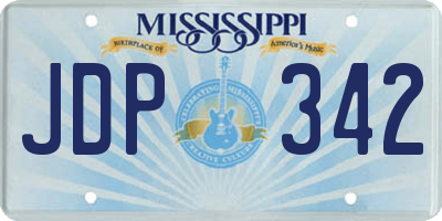 MS license plate JDP342