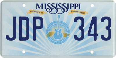 MS license plate JDP343