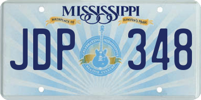 MS license plate JDP348