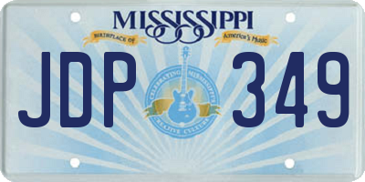 MS license plate JDP349