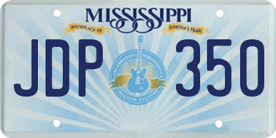 MS license plate JDP350