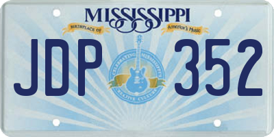 MS license plate JDP352