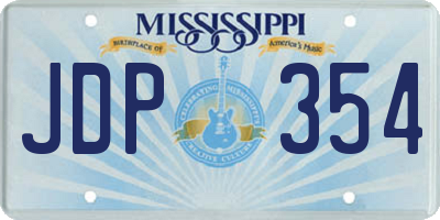 MS license plate JDP354