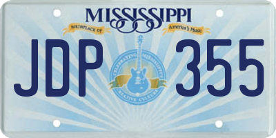 MS license plate JDP355