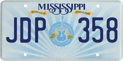 MS license plate JDP358