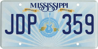 MS license plate JDP359