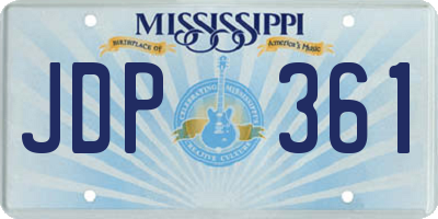 MS license plate JDP361