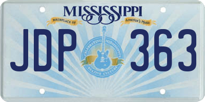 MS license plate JDP363