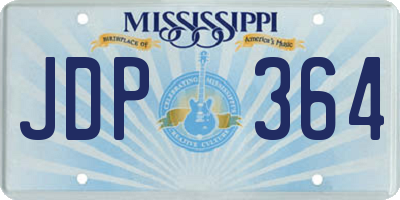 MS license plate JDP364