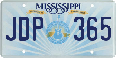 MS license plate JDP365
