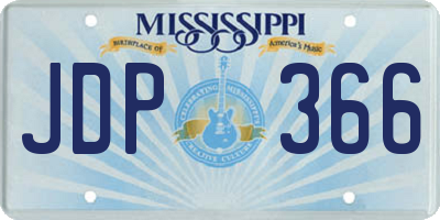 MS license plate JDP366