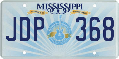MS license plate JDP368