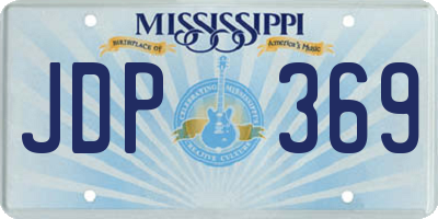 MS license plate JDP369