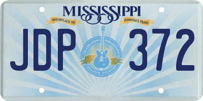 MS license plate JDP372