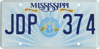 MS license plate JDP374