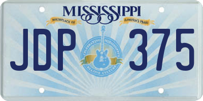 MS license plate JDP375