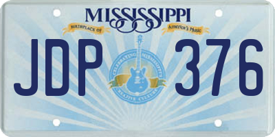 MS license plate JDP376