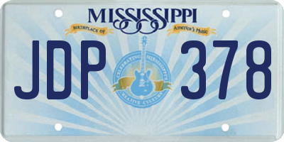 MS license plate JDP378