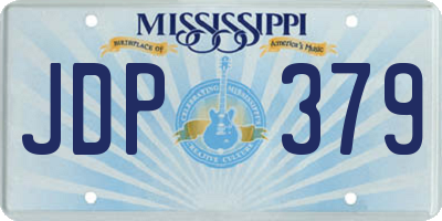 MS license plate JDP379