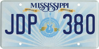 MS license plate JDP380