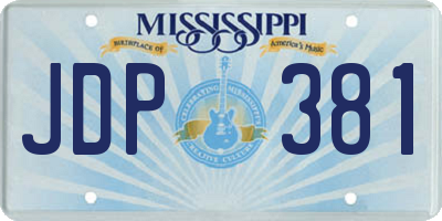 MS license plate JDP381