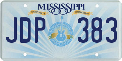 MS license plate JDP383