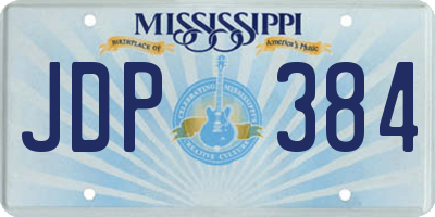 MS license plate JDP384