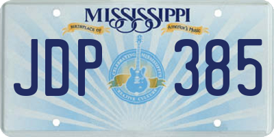 MS license plate JDP385