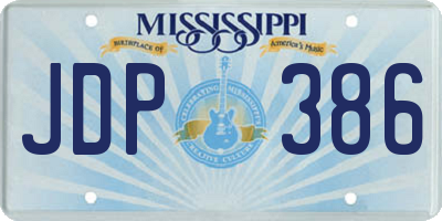 MS license plate JDP386