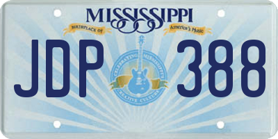 MS license plate JDP388