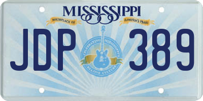 MS license plate JDP389