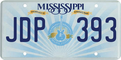 MS license plate JDP393