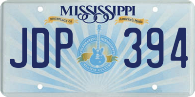 MS license plate JDP394