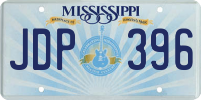 MS license plate JDP396