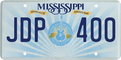 MS license plate JDP400